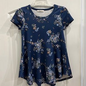 Modcloth floral peplum top